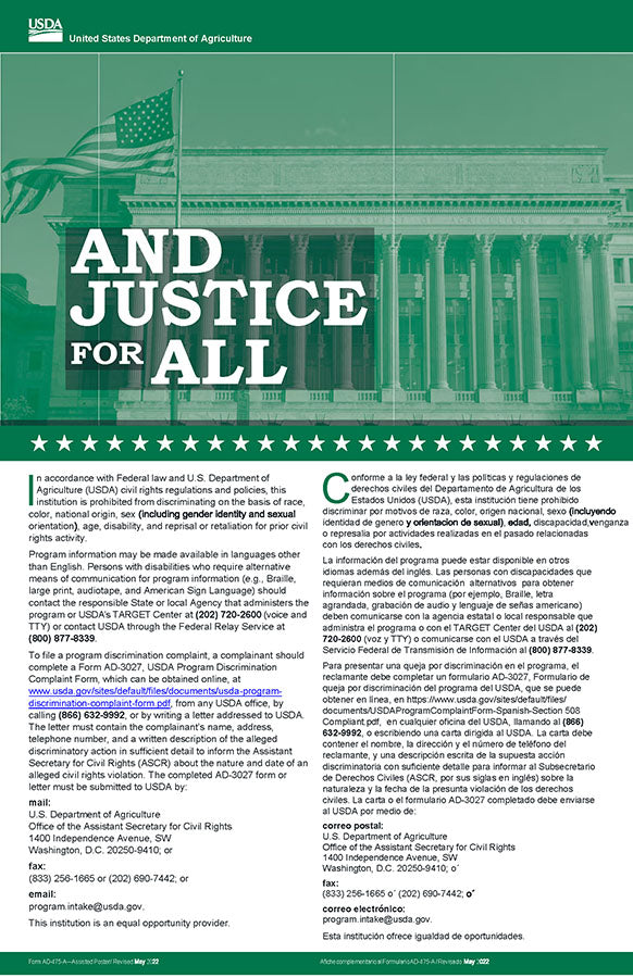 USDA "And Justice for All" Poster
