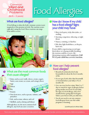 Common Infant Problems - Food Allergies (Birth to 5 Years)