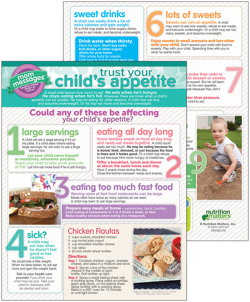 Nutrition Matters: Trust Your Child's Appetite - SPANISH