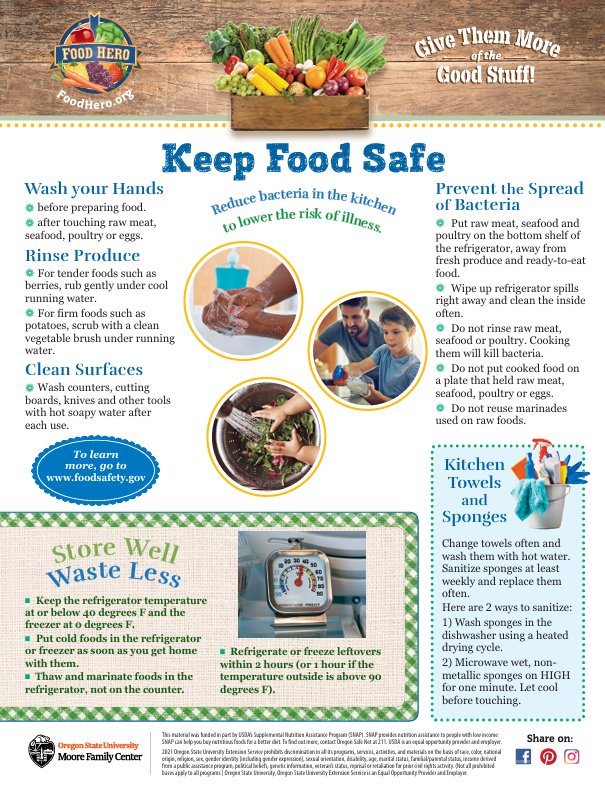 Keep Food Safe Food Hero Handout