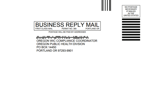 WIC Shopper Complaint Card