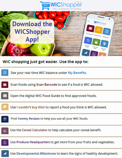 WIC Shopper App Flyer - DOWNLOAD ONLY