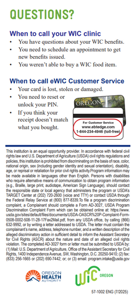 Shopping With Your eWIC Card