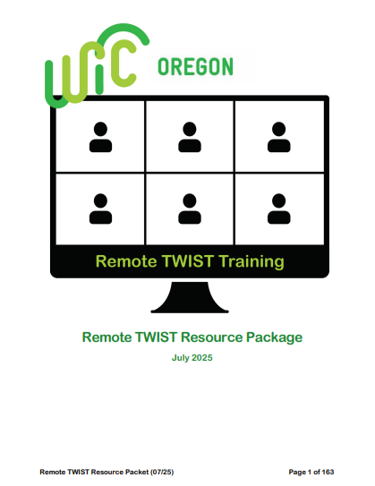 Remote TWIST Training Workbook and Resource Packet