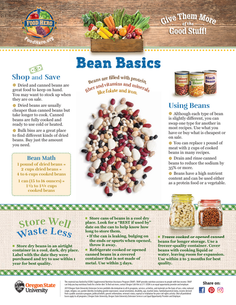 Bean Basics Food Hero Handout