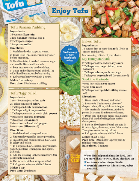 Tofu Basics Food Hero Handout