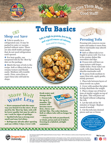 Tofu Basics Food Hero Handout