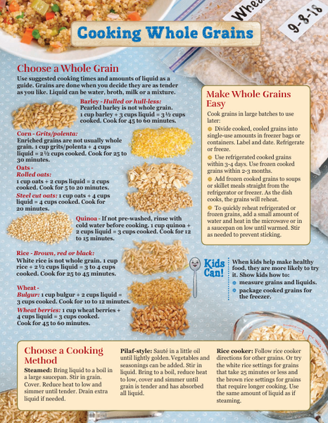 Whole Grain Basics Food Hero Handout