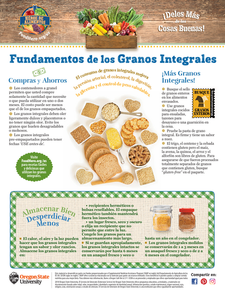 Whole Grain Basics Food Hero Handout