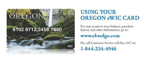Using your Oregon eWIC card