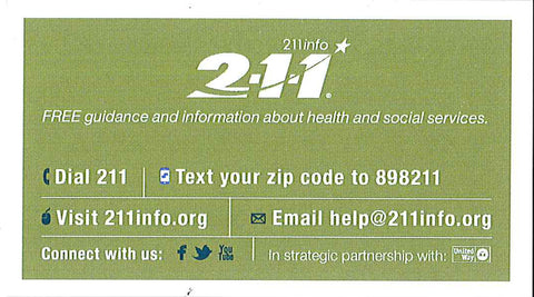 211 referral card