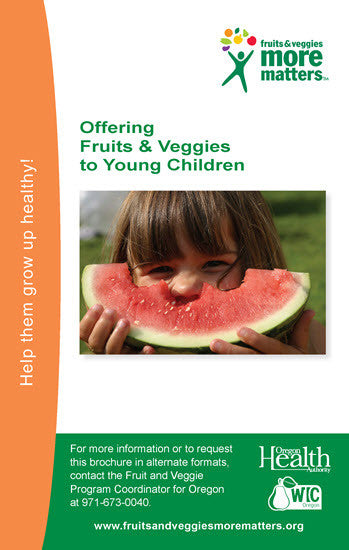 Offering fruits and veggies to young children