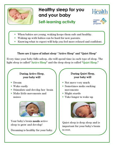 Healthy sleep for you and your baby - self-paced lesson - DOWNLOAD ONLY