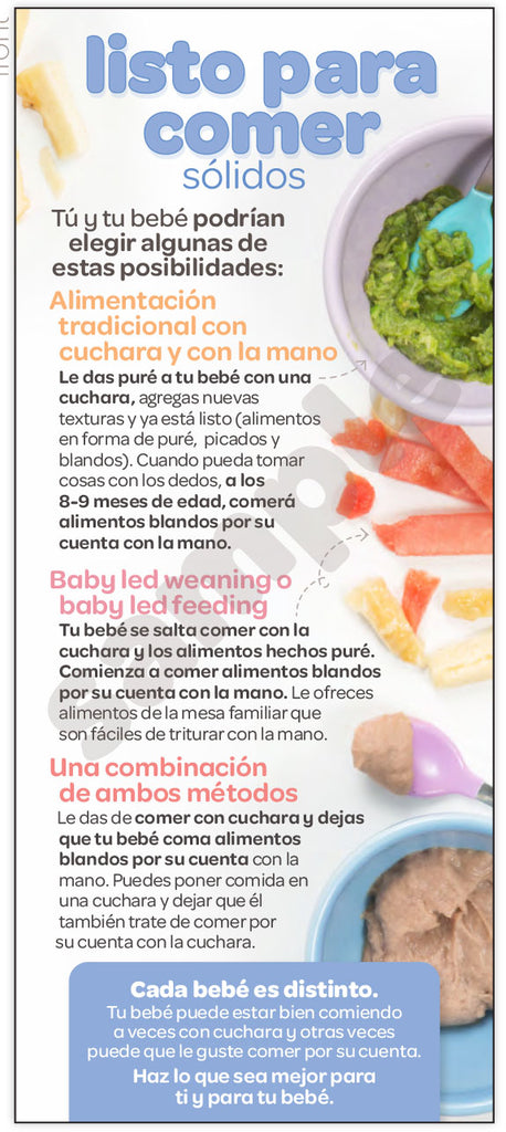 Nutrition Matters: Ready to Eat Solid Foods - SPANISH (Listo Para Comer)