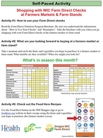 Farm Direct Self-Paced Activity