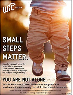 'Small Steps Matter' Substance Abuse Awareness Poster